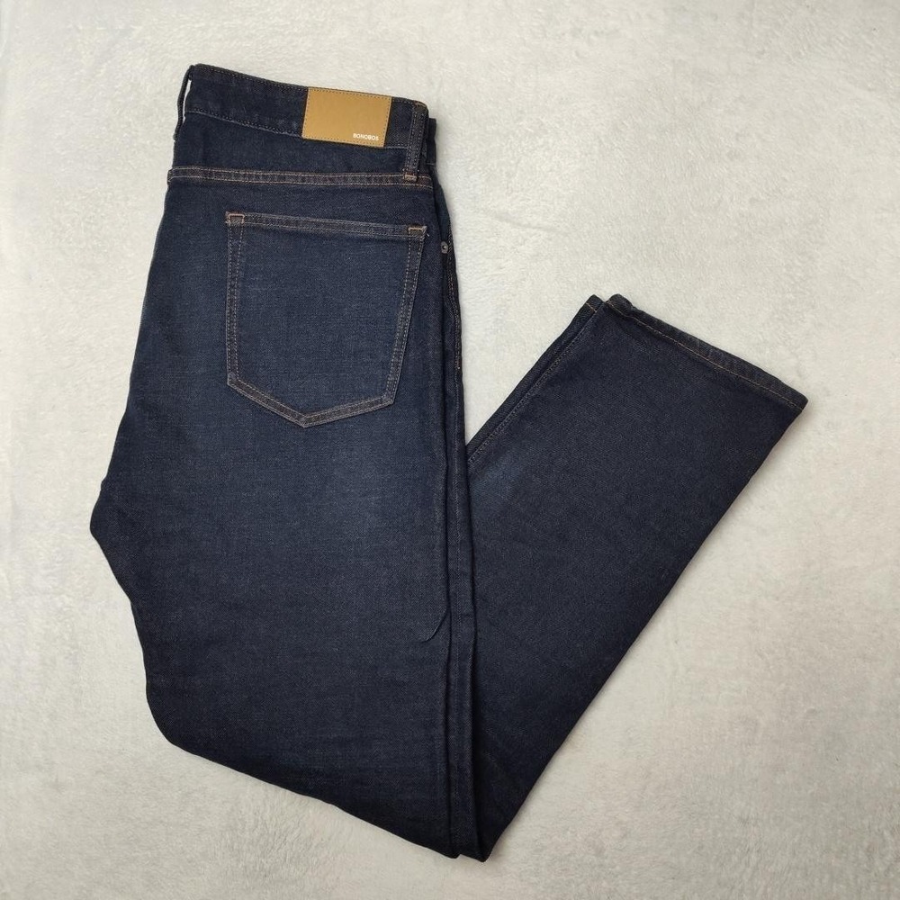 Bonobos Jeans Mens 36x34 Blue Tapered Athletic Fit Stretch Dark Wash Denim